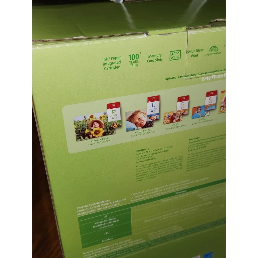 Canon SELPHY ES30 Digital Photo Thermal Printer Brand‎ New - Open Box